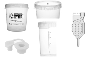 Zestaw pojemnik fermentacyjny 33L + korki + rurka fermentacyjna