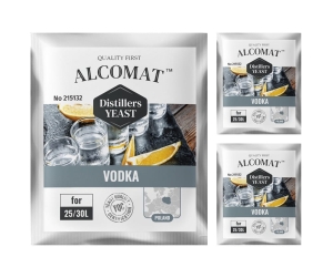Drożdże gorzelnicze do wódki Alcomat Vodka Distillers Yeast 3szt