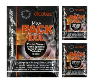 Drożdże gorzelnicze Alcotec MEGA PACK 100L Turbo 3szt