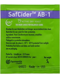 Drożdże do cydru Fermentis SafCider 5g