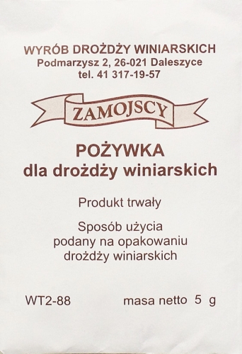Pożywka dla drożdży winiarskich Zamojscy