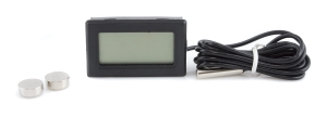 Termometr tablicowy LCD z sondą CZARNY