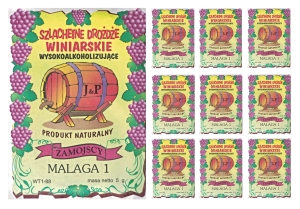 Drożdże winiarskie Zamojscy MALAGA1  10 sztuk