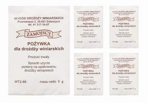 Pożywka dla drożdży winiarskich ZAMOJSCY 5 sztuk