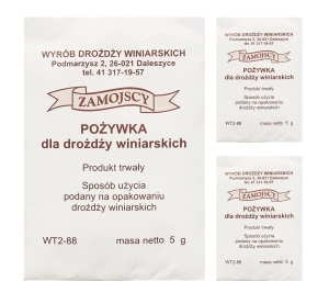 Pożywka dla drożdży winiarskich ZAMOJSCY 3 sztuki