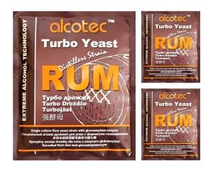Drożdże do rumu Alcotec RUM Turbo + Glukoamylaza 3szt.