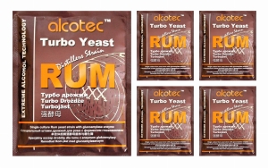 Drożdże do rumu Alcotec RUM Turbo + Glukoamylaza 5szt.