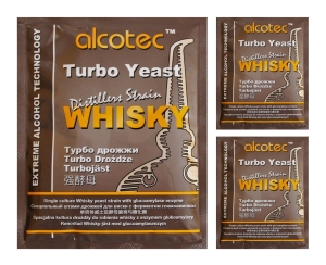 Drożdże do whisky Alcotec WHISKY Turbo + Glukoamylaza 3szt.