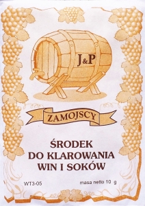 Środek klarujący do win nalewek soków ZAMOJSCY